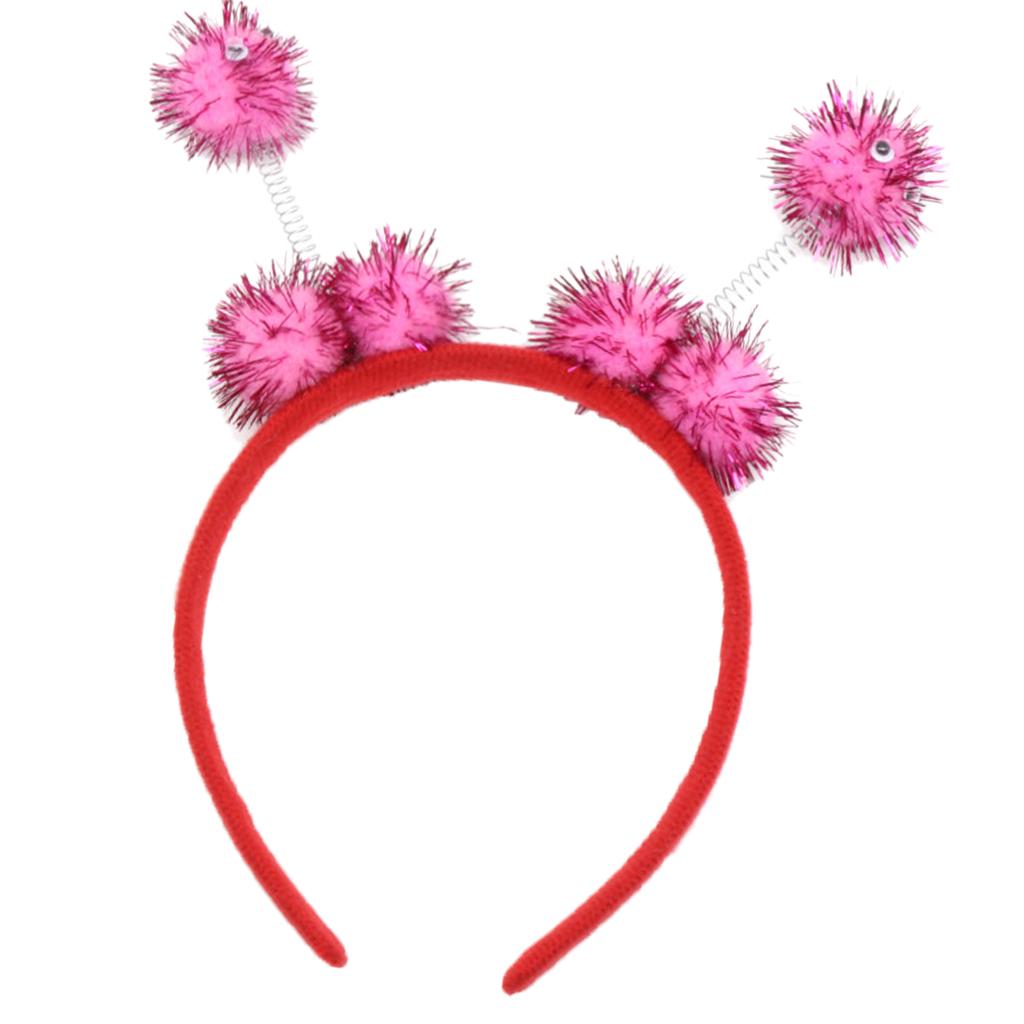 Kid Bee Pom Ball Headband Cosplay Costume Halloween Headwear Light Pink