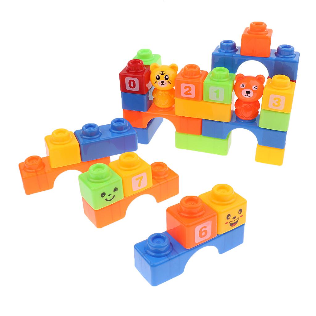 Plastic Children Kids Puzzle Educational Building Blocks Toys Animal ...