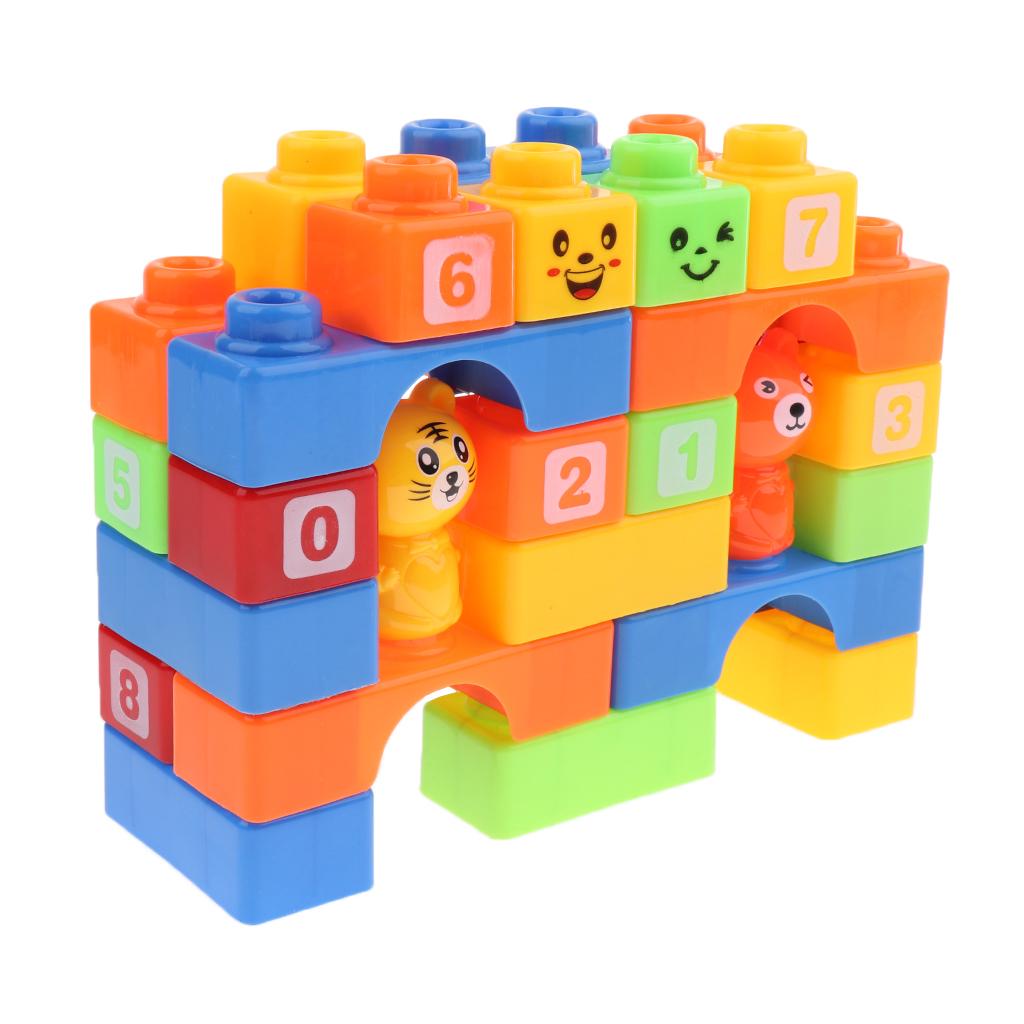 Plastic Children Kids Puzzle Educational Building Blocks Toys Animal
