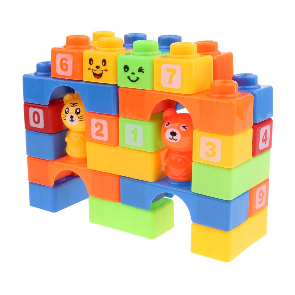 Plastic Children Kids Puzzle Educational Building Blocks Toys Animal