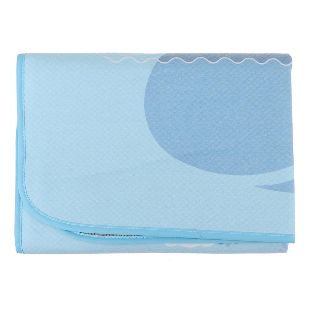 Baby Washable Diaper Changing Mat Pad Bed Wetting Pads Whale- 100x60cm