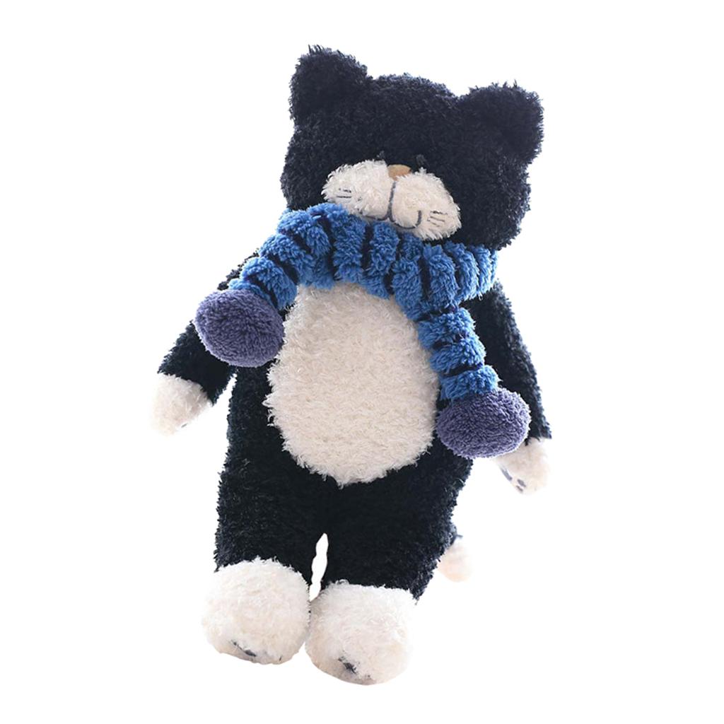 Black Cat Plush Toy Stuffed Cat&Animal Doll for Kids Children Soft Chair Cushion