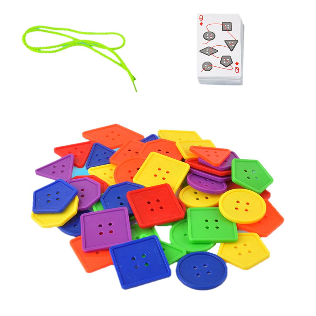 Geometric Lacing Game Toy Building Blocks Kids Early Educational Toy Set