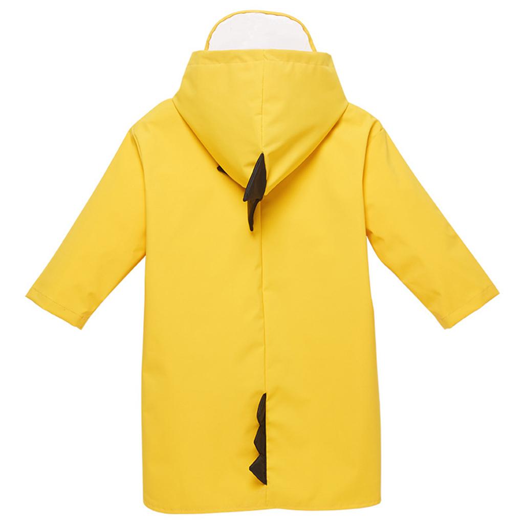 Cute Baby Kids Dinosaur Shaped Raincoat Yellow - M