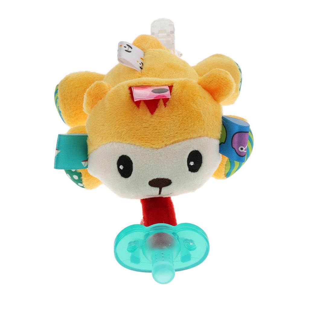 Baby Kids Silicone Pacifier Holder Plush Animal Detachable Toy Deer