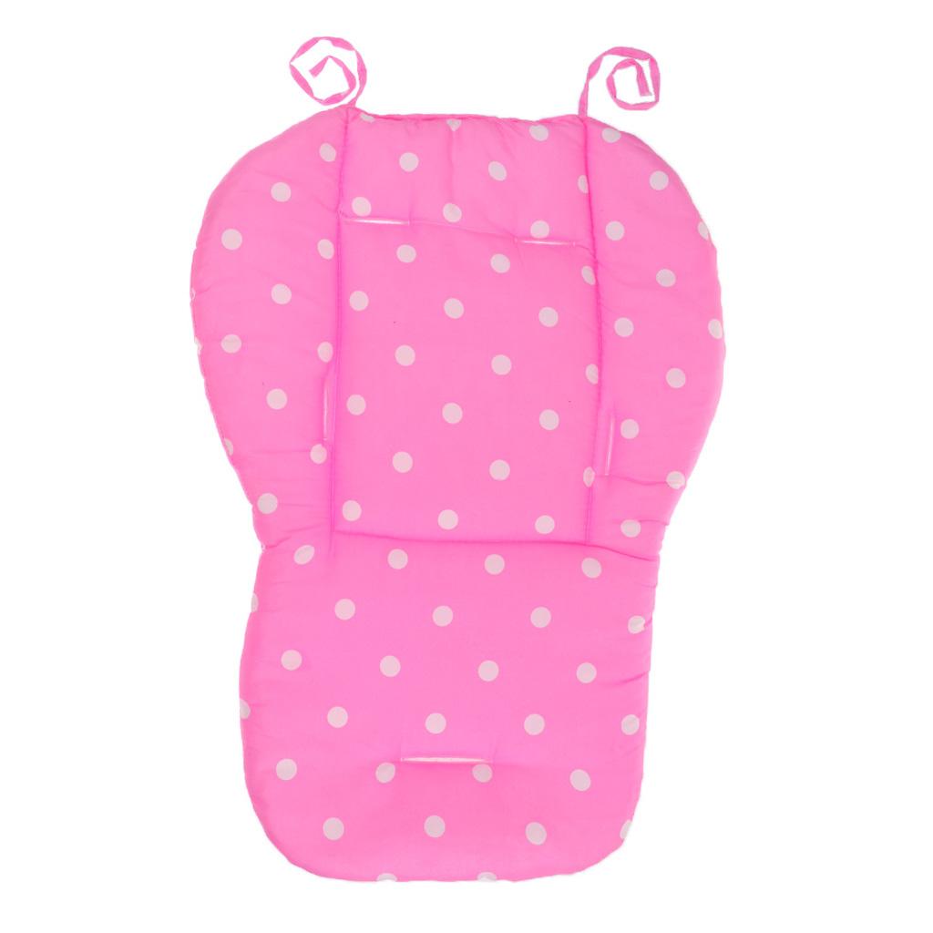 Baby Pushchair Stroller Kids Seat Pad Pram Liner Cushion Mat Pink Dot