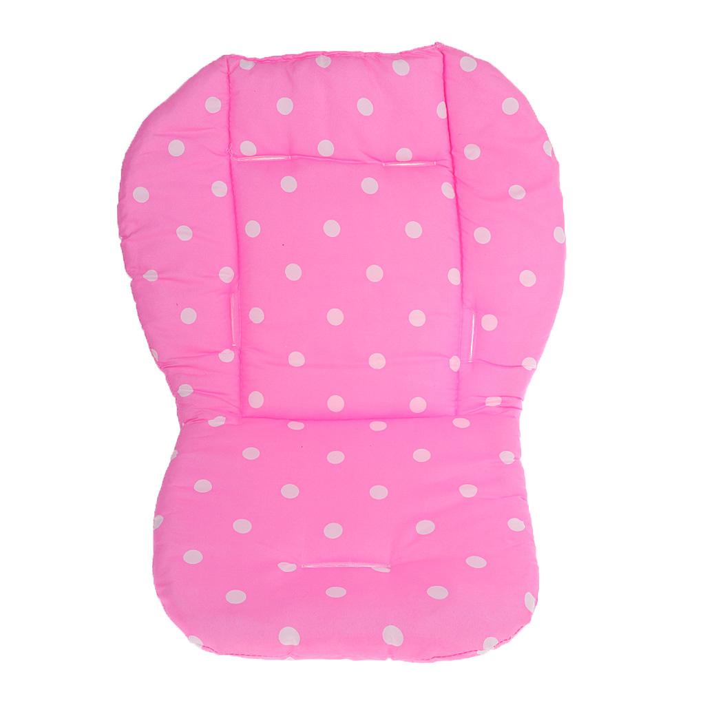 Baby Pushchair Stroller Kids Seat Pad Pram Liner Cushion Mat Pink Dot