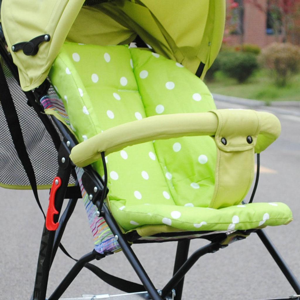 Baby Pushchair Stroller Kids Seat Pad Pram Liner Cushion Mat Green Dot