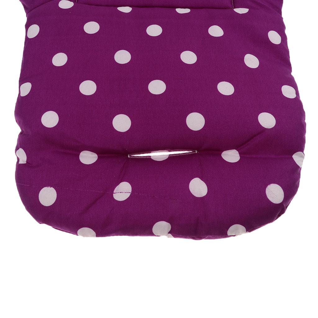 Baby Pushchair Stroller Kids Seat Pad Pram Liner Cushion Mat Purple Dot