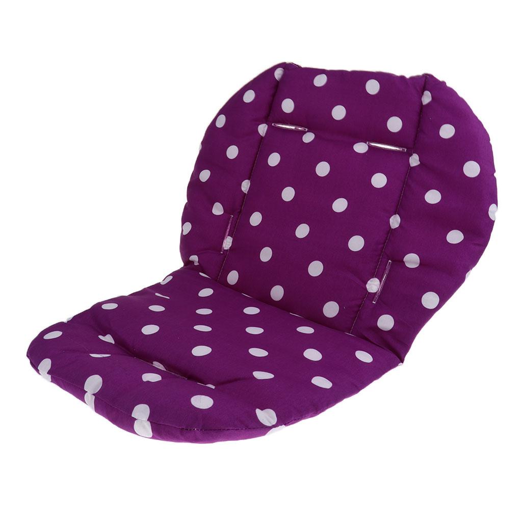 Baby Pushchair Stroller Kids Seat Pad Pram Liner Cushion Mat Purple Dot