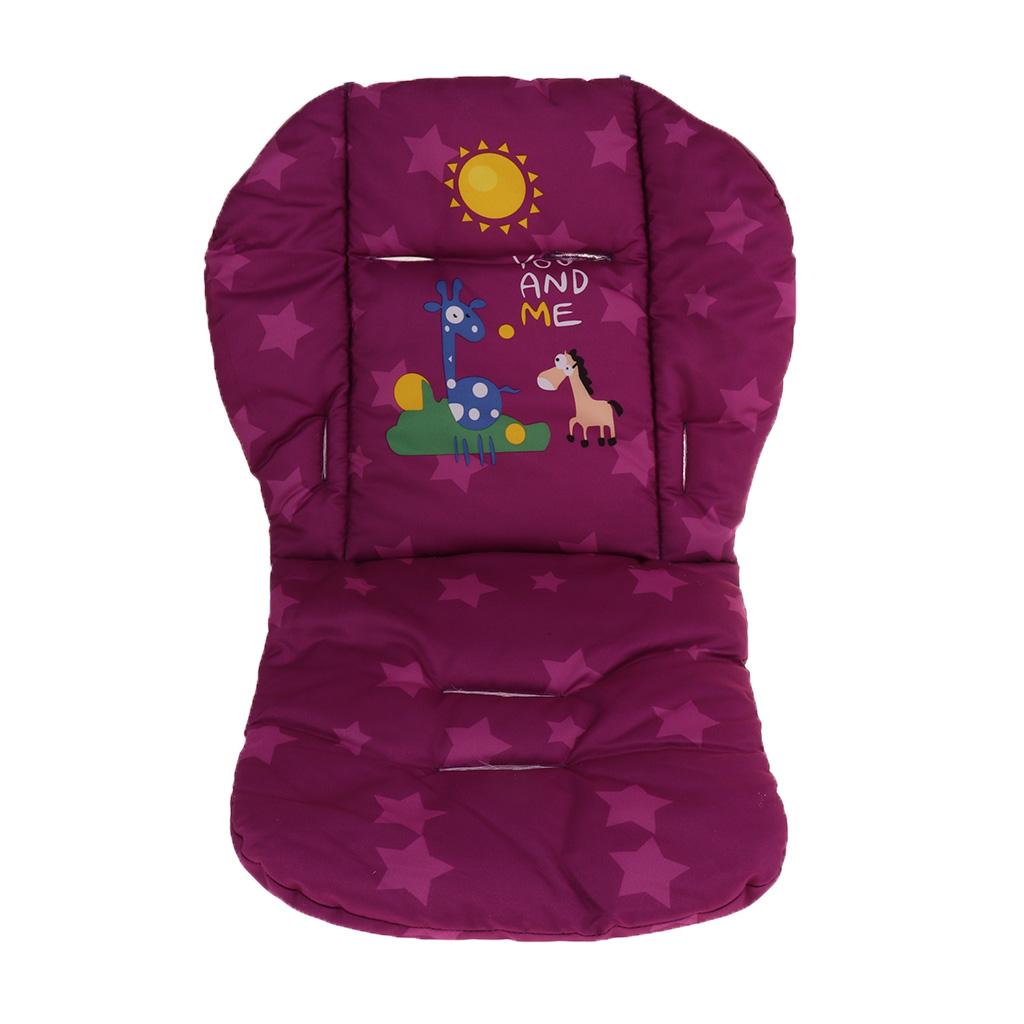 Baby Thick Stroller Pram Pushchair Mat Seat Cushion Pad Liner Cover Purple