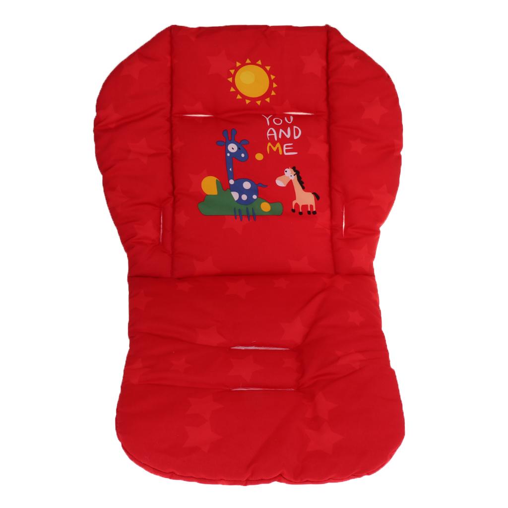 Baby Thick Stroller Pram Pushchair Mat Seat Cushion Pad Liner Cover Red