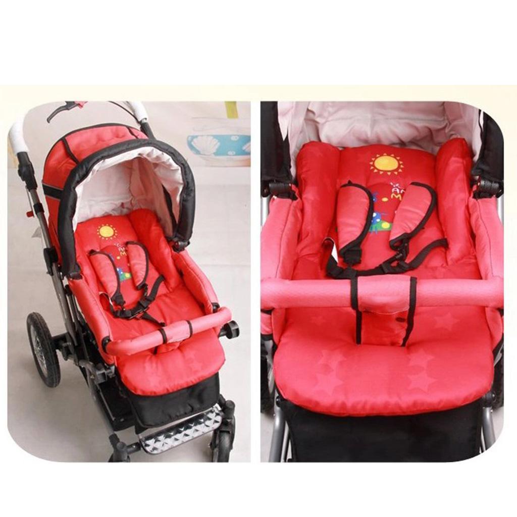 Baby Thick Stroller Pram Pushchair Mat Seat Cushion Pad Liner Cover Red