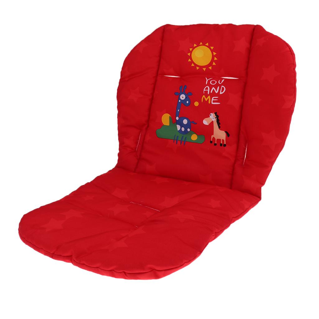 Baby Thick Stroller Pram Pushchair Mat Seat Cushion Pad Liner Cover Red