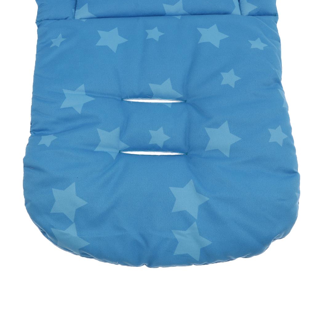 Baby Thick Stroller Pram Pushchair Mat Seat Cushion Pad Liner Cover Blue