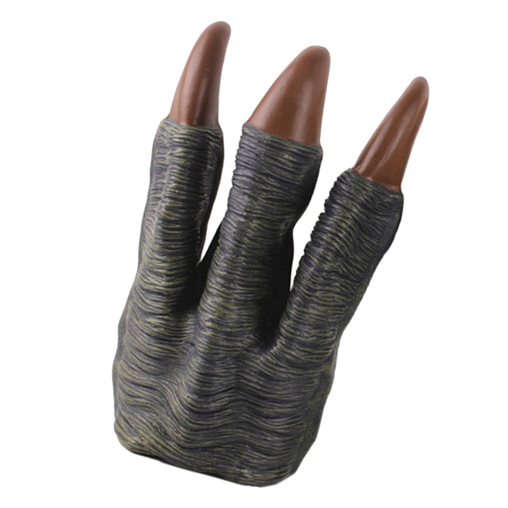 2xMonster Dinosaur Dragon Devil Costume Hands Puppet Claws Gloves Toys Grey