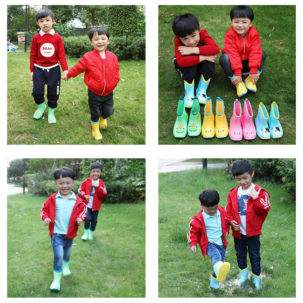 Children Toddlers Waterproof Rubber Rain Boots Yellow Bear for 2.5 years