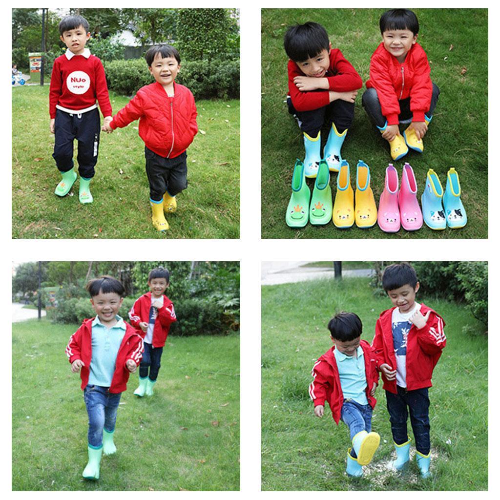 Children Toddlers Waterproof Rubber Rain Boots Yellow Bear for 4 years