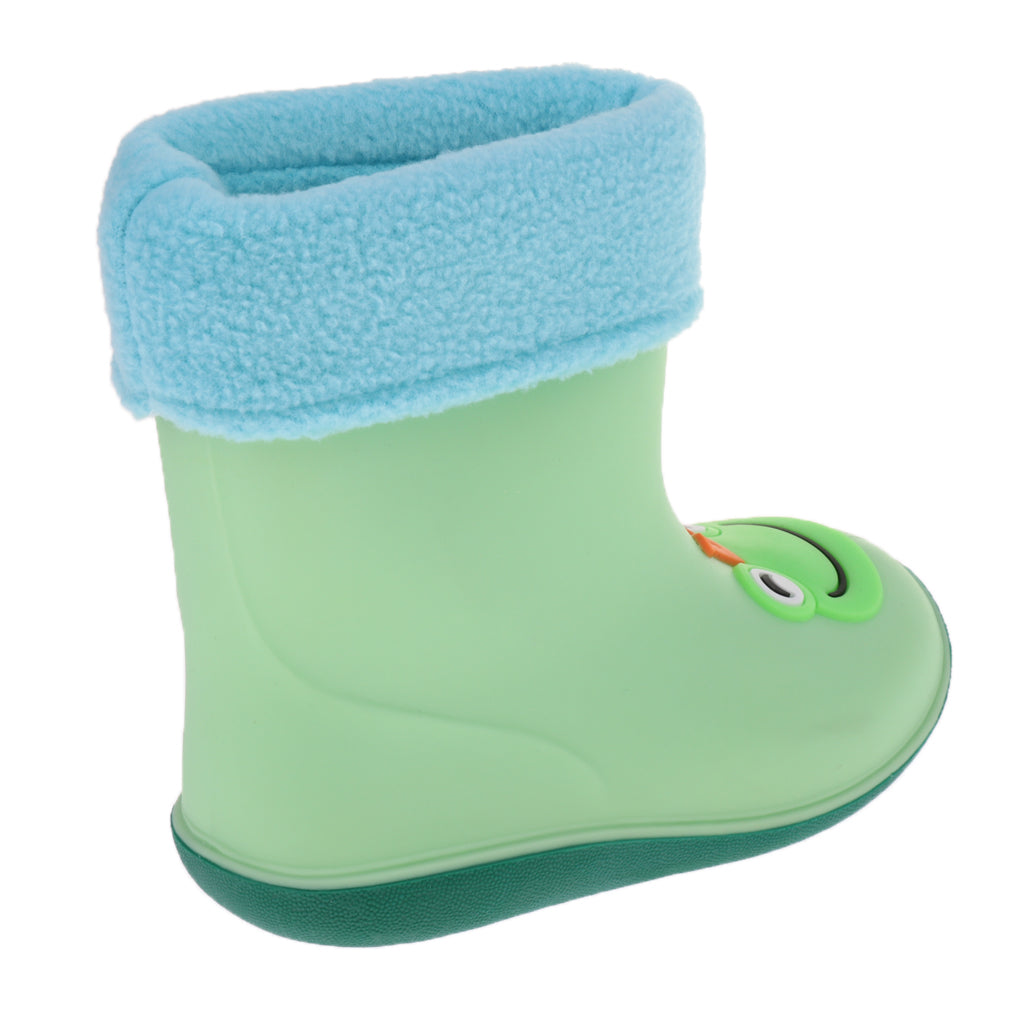 Children Toddlers Waterproof Rubber Rain Boots Green Frog for 5 years