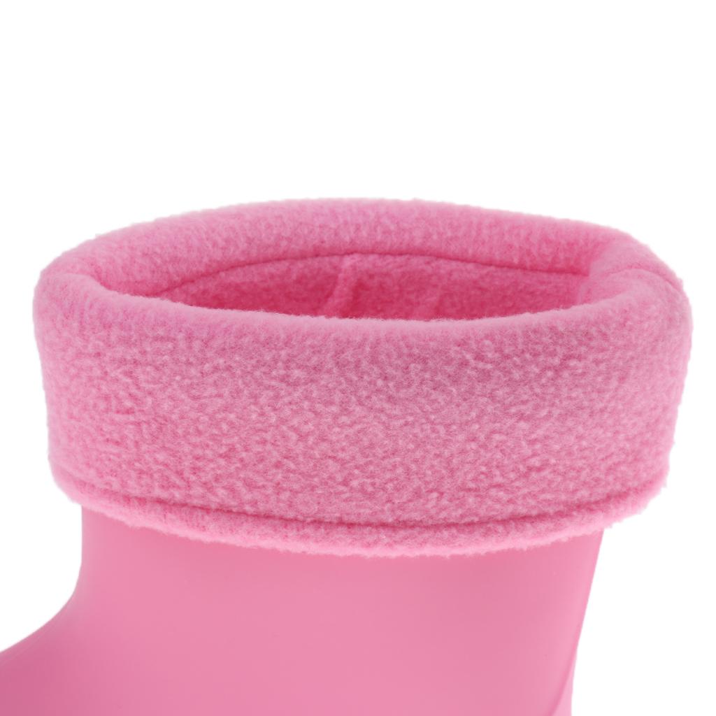 Kids Toddlers Waterproof Rubber Rain Boots Pink Bear for 3 years