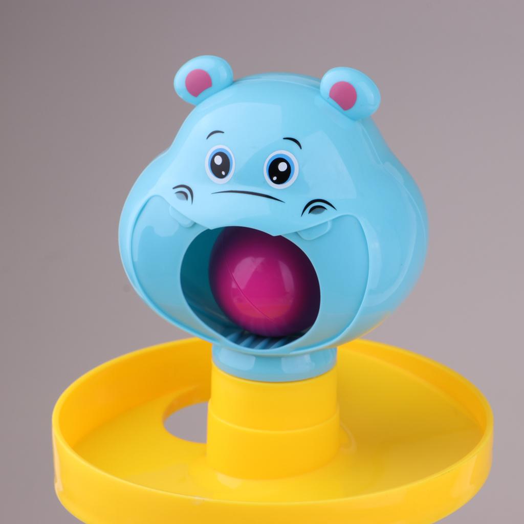 Swirl Ball Ramp Drop Toy Toddlers Educational Puzzle Rolling Tower Bell