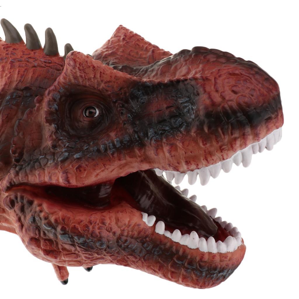 Simulation Dinosaur Animal Head Model Hand Puppet Kids Toy T-Rex 1 in Box