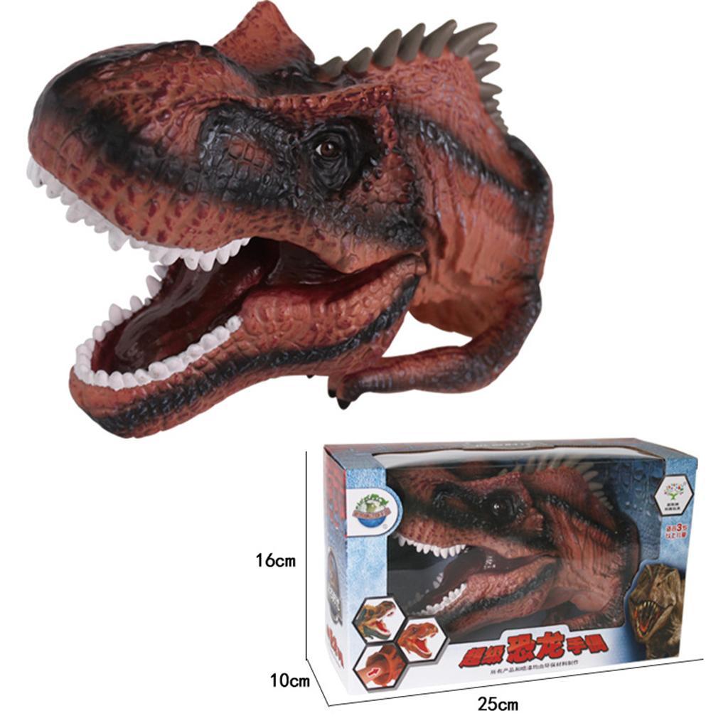 Simulation Dinosaur Animal Head Model Hand Puppet Kids Toy T-Rex 1 in Box