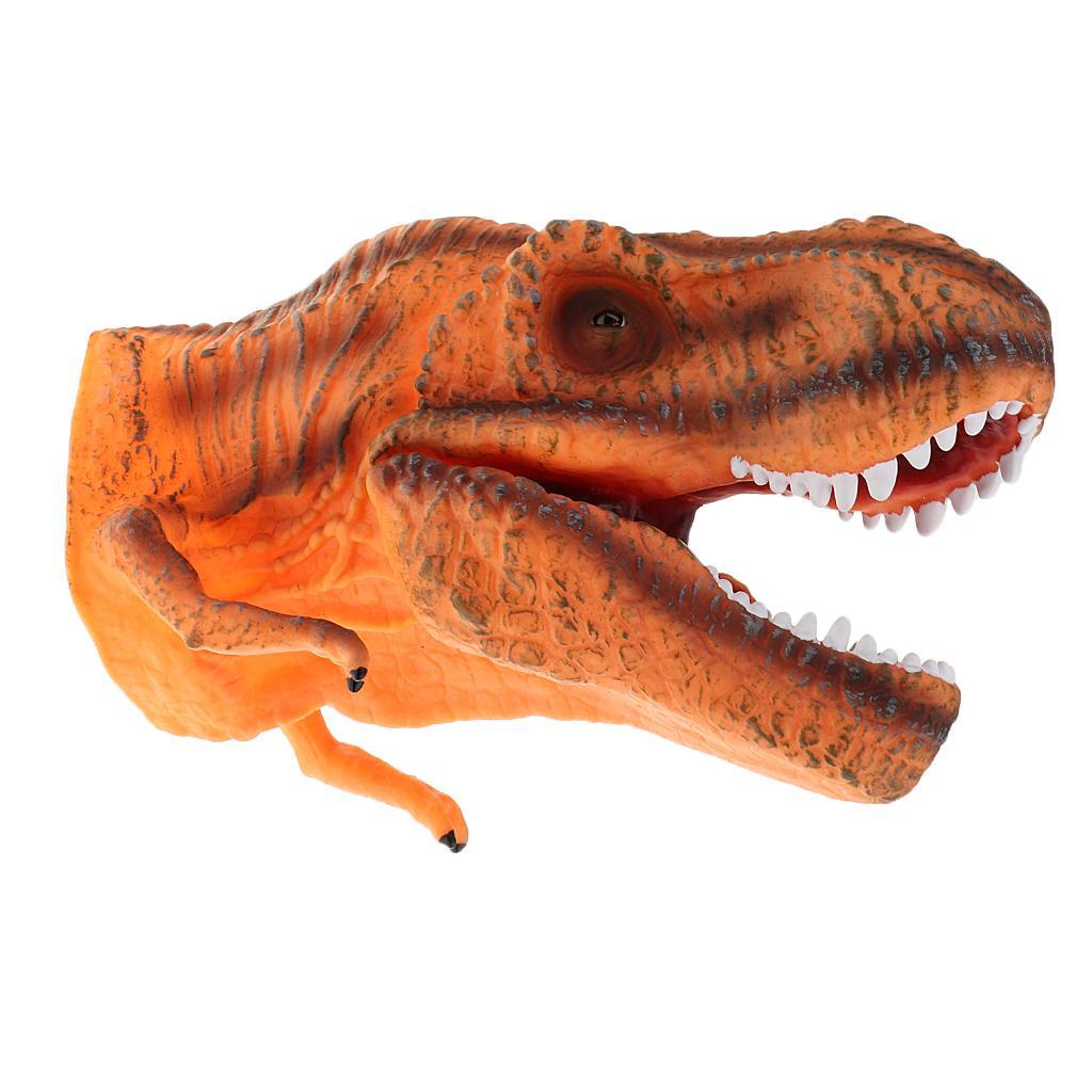 Simulation Dinosaur Animal Head Model Hand Puppet Kids Toy T-Rex 2 in Box