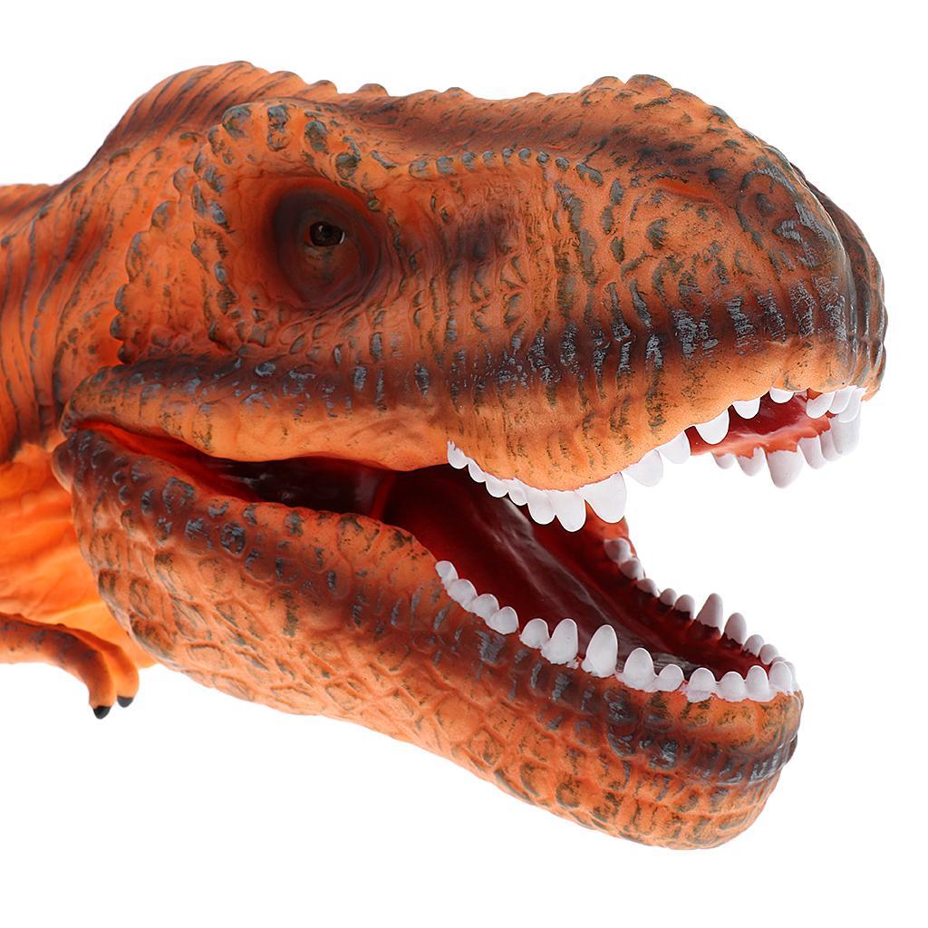 Simulation Dinosaur Animal Head Model Hand Puppet Kids Toy T-Rex 2 in Box
