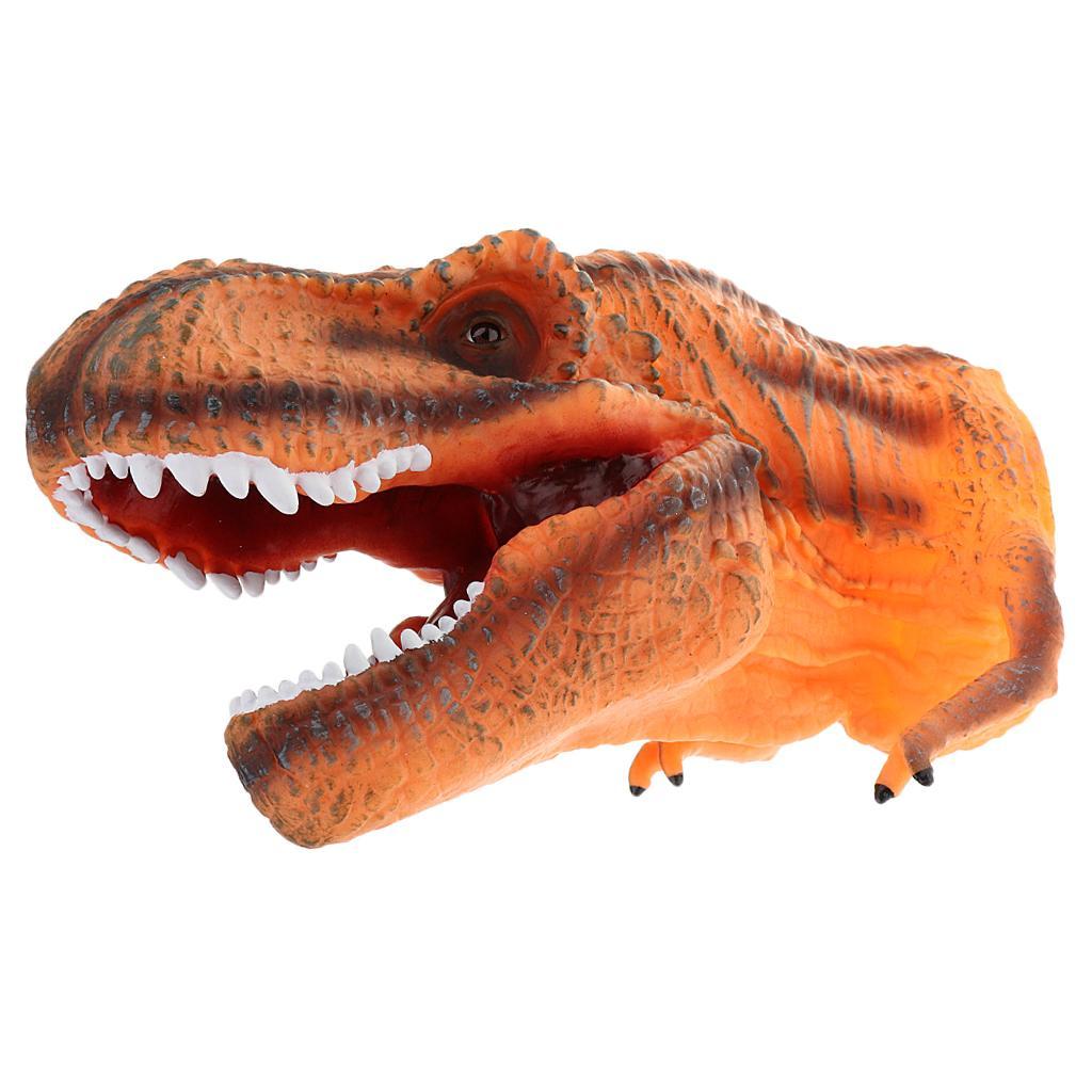 Simulation Dinosaur Animal Head Model Hand Puppet Kids Toy T-Rex 2 in Box