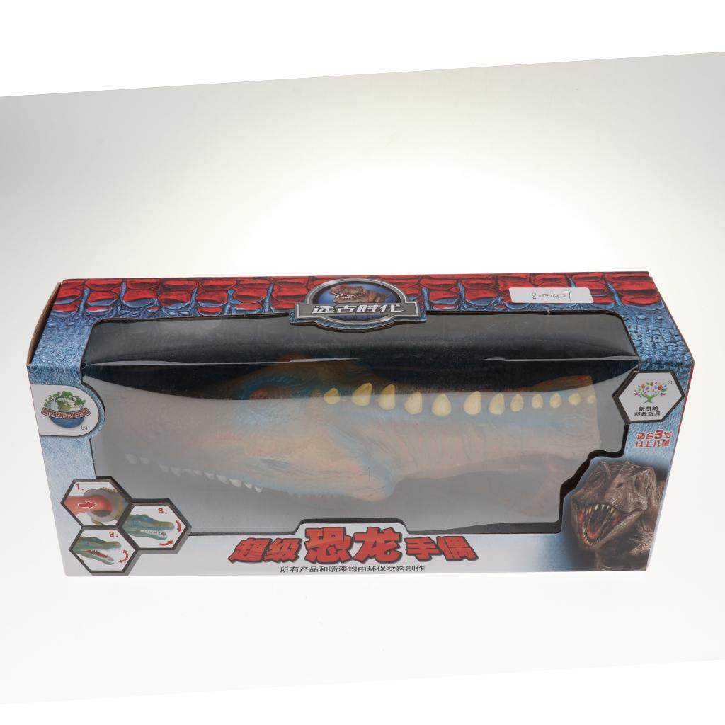 Simulation Dinosaur Animal Head Model Hand Puppet Kids Toy Baryonyx in Box