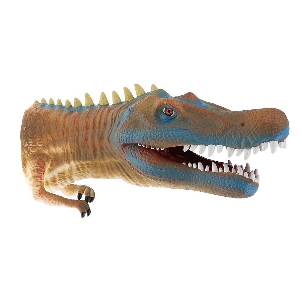 Simulation Dinosaur Animal Head Model Hand Puppet Kids Toy Baryonyx in Box