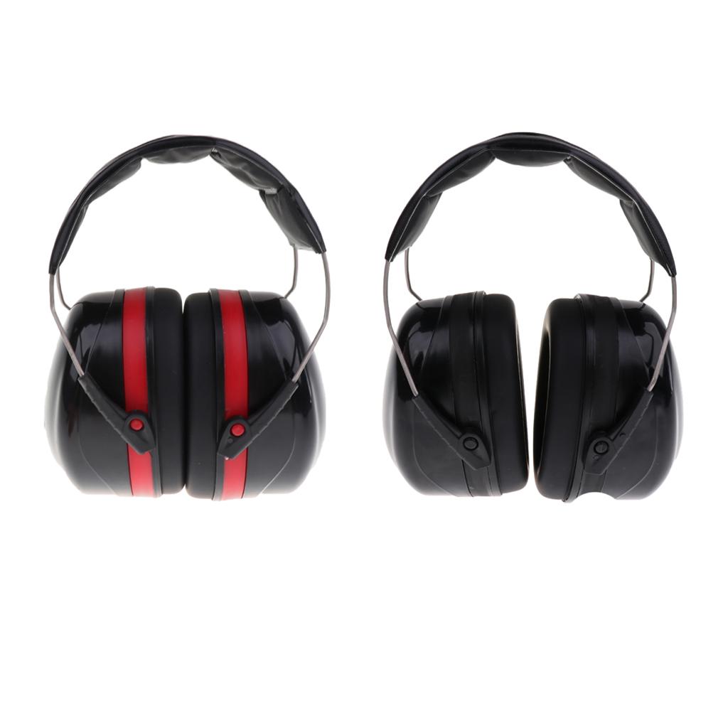 Head Earmuffs Anti-noise Study Sleep Shooting Ear Protection Red+Black