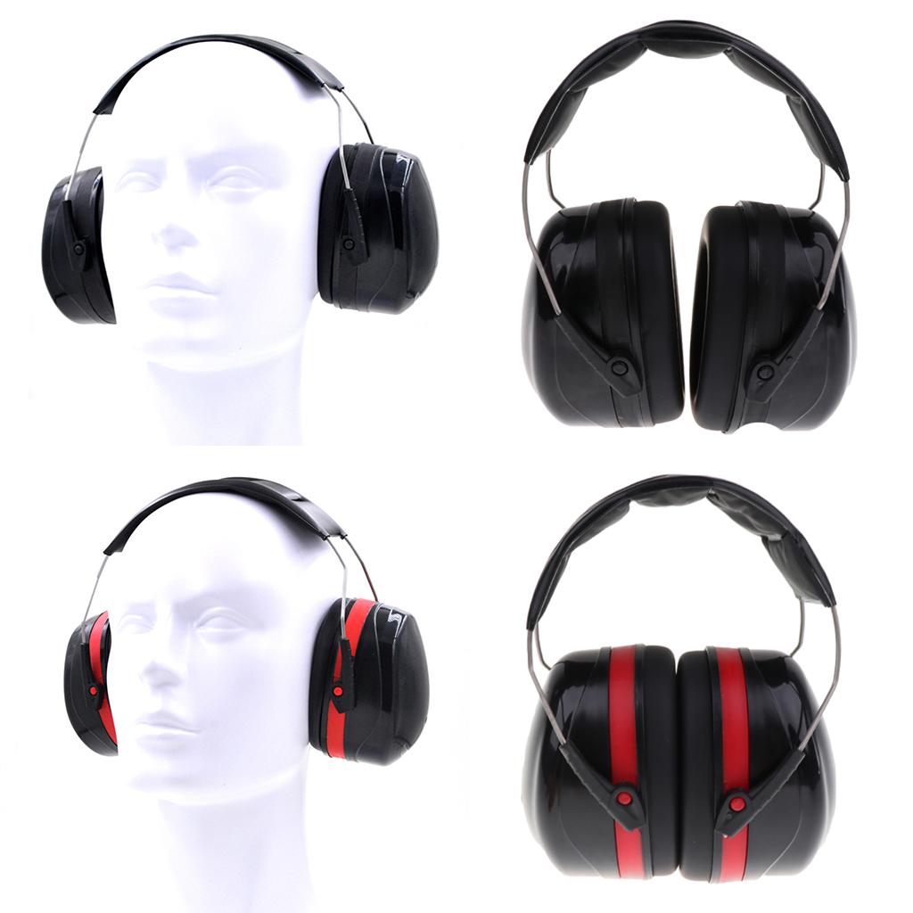 Head Earmuffs Anti-noise Study Sleep Shooting Ear Protection Red+Black