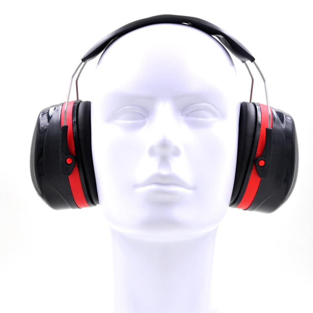 Head Earmuffs Anti-noise Study Sleep Shooting Ear Protection Red+Black