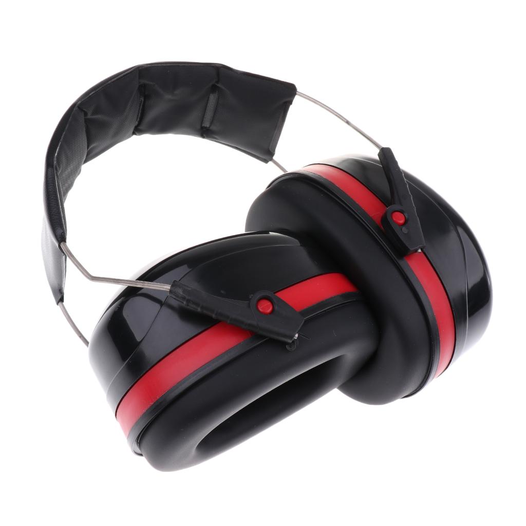 Head Earmuffs Anti-noise Study Sleep Shooting Ear Protection Red+Black