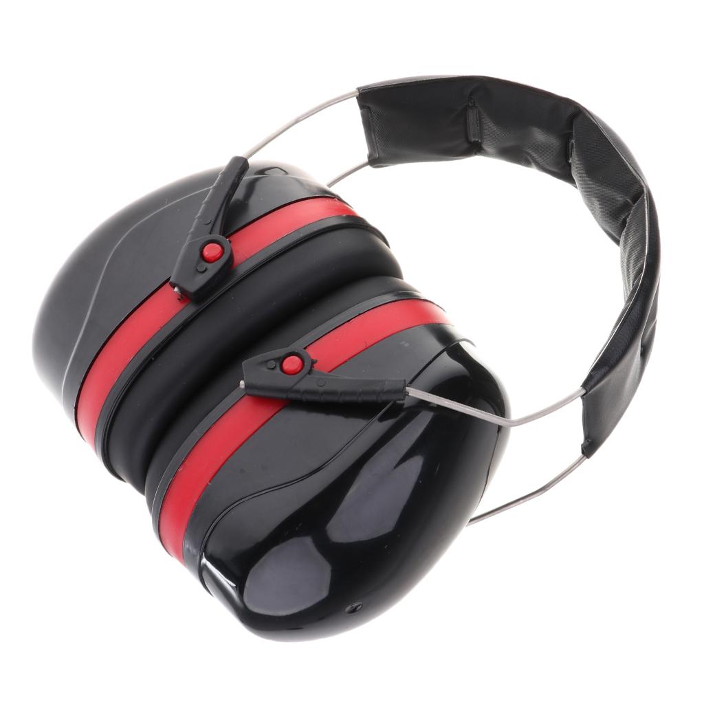 Head Earmuffs Anti-noise Study Sleep Shooting Ear Protection Red+Black