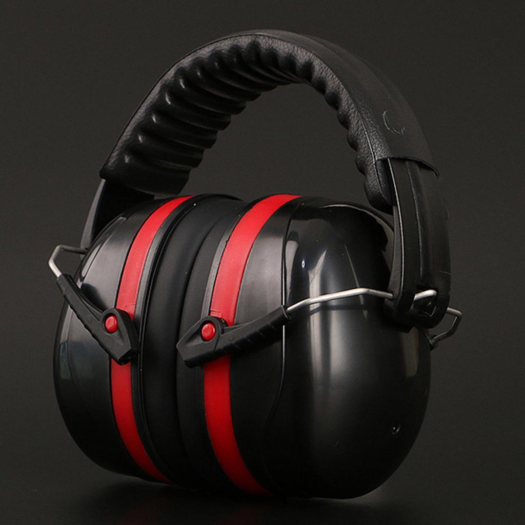 Safety Ear Muffs Professional Ear Defenders for Sleep/Shooting Red+Black