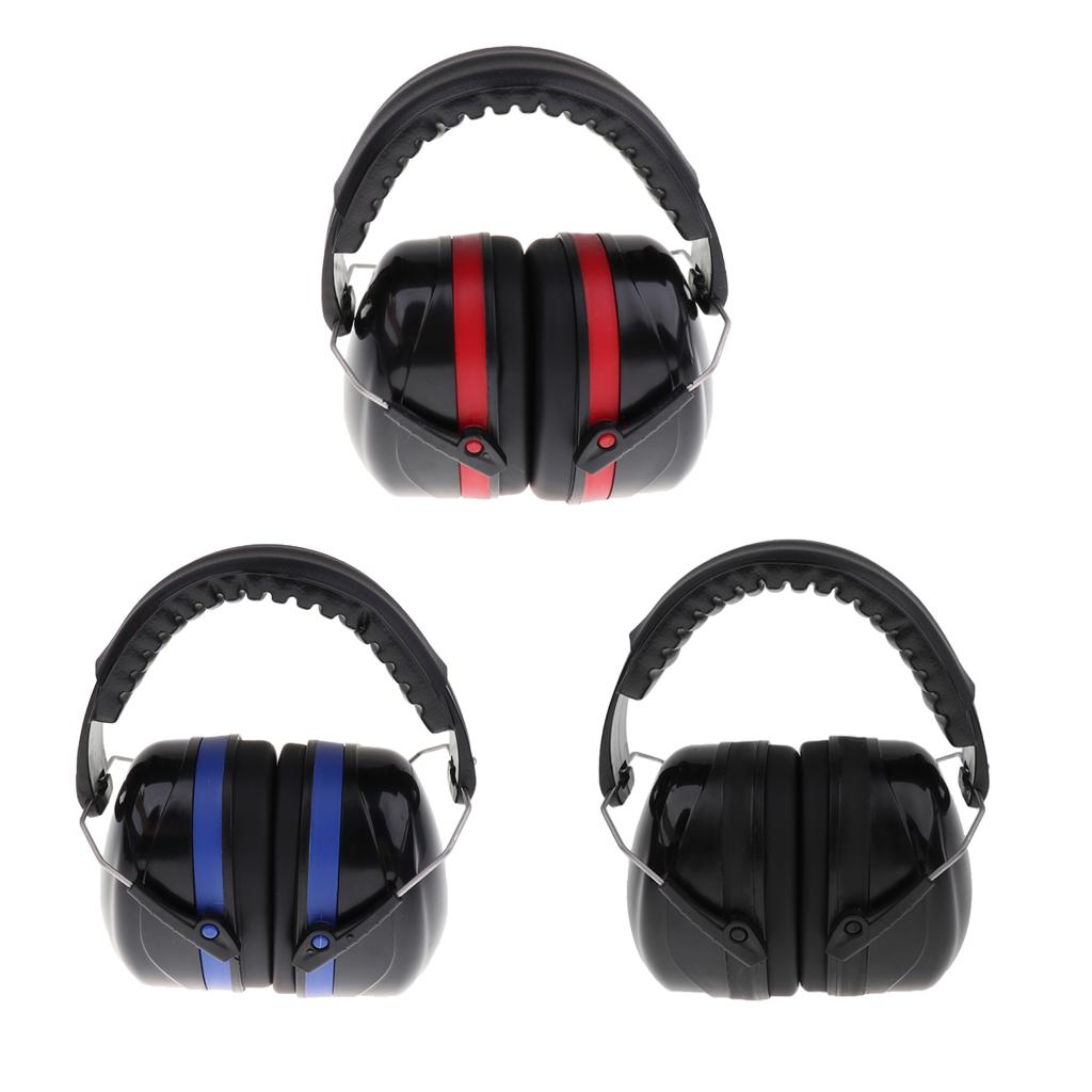 Safety Ear Muffs Professional Ear Defenders for Sleep/Shooting Red+Black