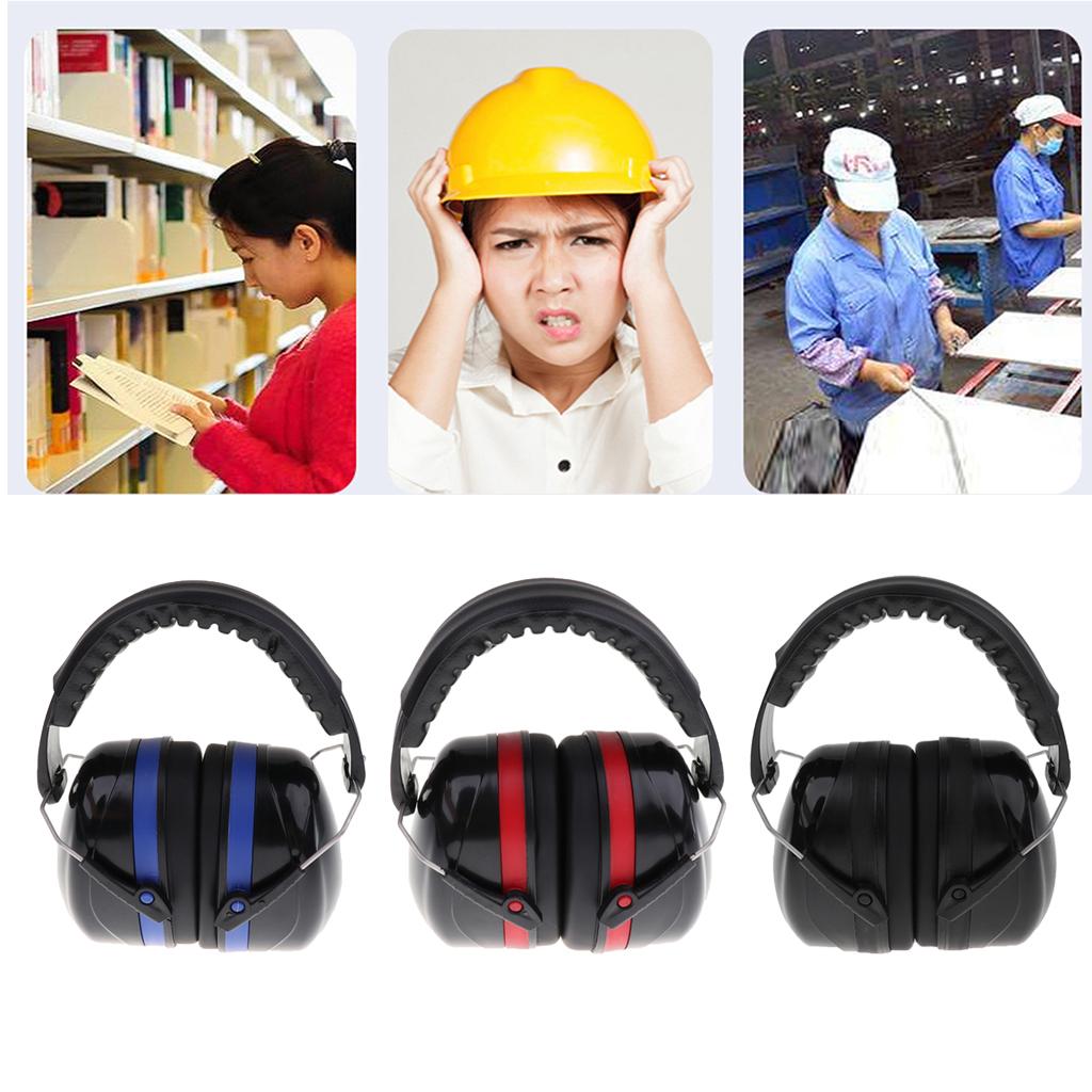 Safety Ear Muffs Professional Ear Defenders for Sleep/Shooting Red+Black