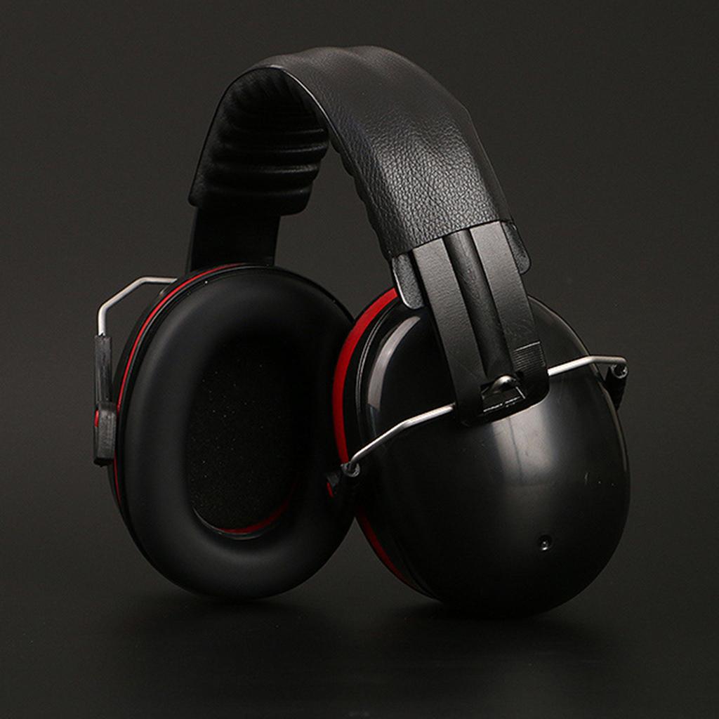 Safety Ear Muffs Professional Ear Defenders for Sleep/Shooting Red+Black