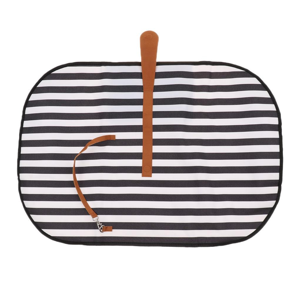 Portable Diaper Changing Pad Waterproof Travel Changing Mat for Baby Stripes