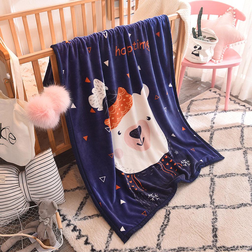 Blanket Preschool Bed Mat Office Nap Baby Towel 100x150cm White Bear