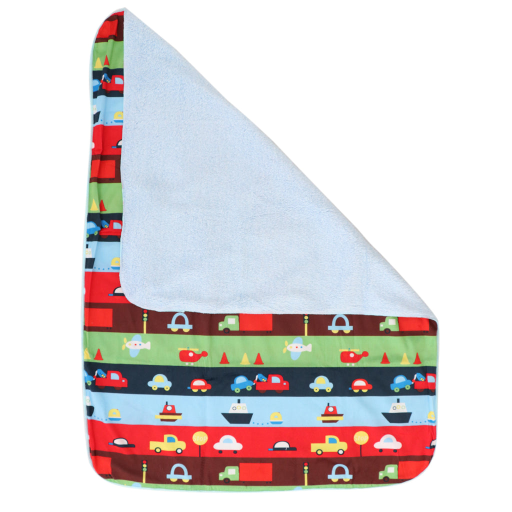 Unisex Double-Layer Coral Velvet Baby Cradle Crib Blanket Car and boat