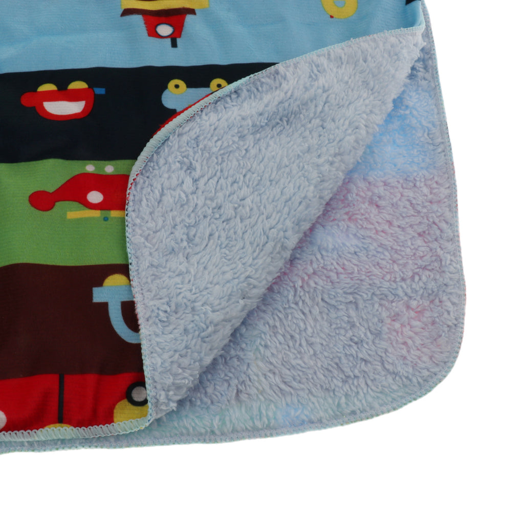 Unisex Double-Layer Coral Velvet Baby Cradle Crib Blanket Car and boat