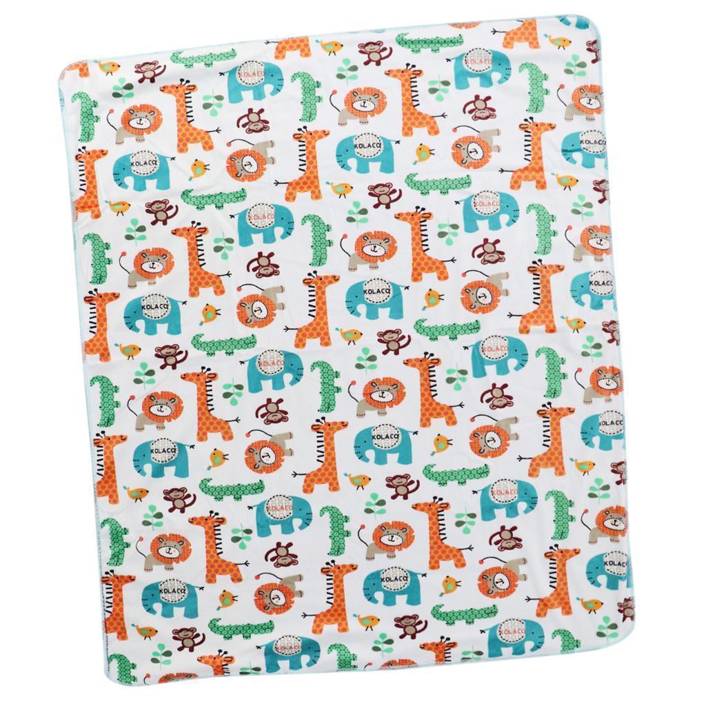 Unisex Double-Layer Coral Velvet Baby Cradle Crib Blanket Lion giraffe