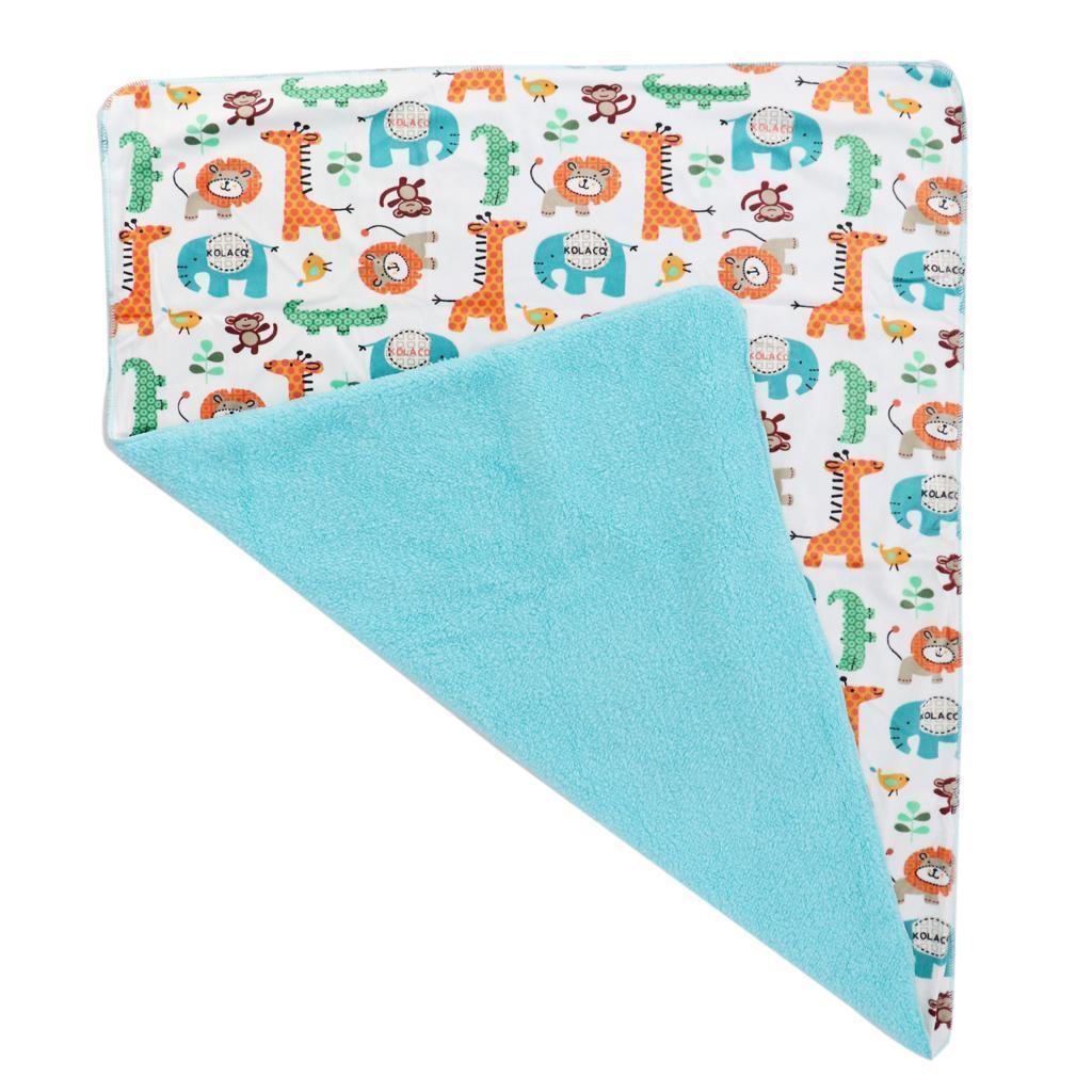 Unisex Double-Layer Coral Velvet Baby Cradle Crib Blanket Lion giraffe