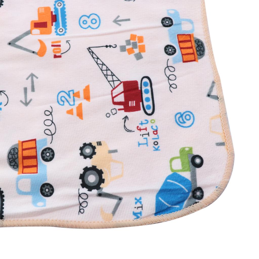 Unisex Double-Layer Coral Velvet Baby Cradle Crib Blanket Engineering car