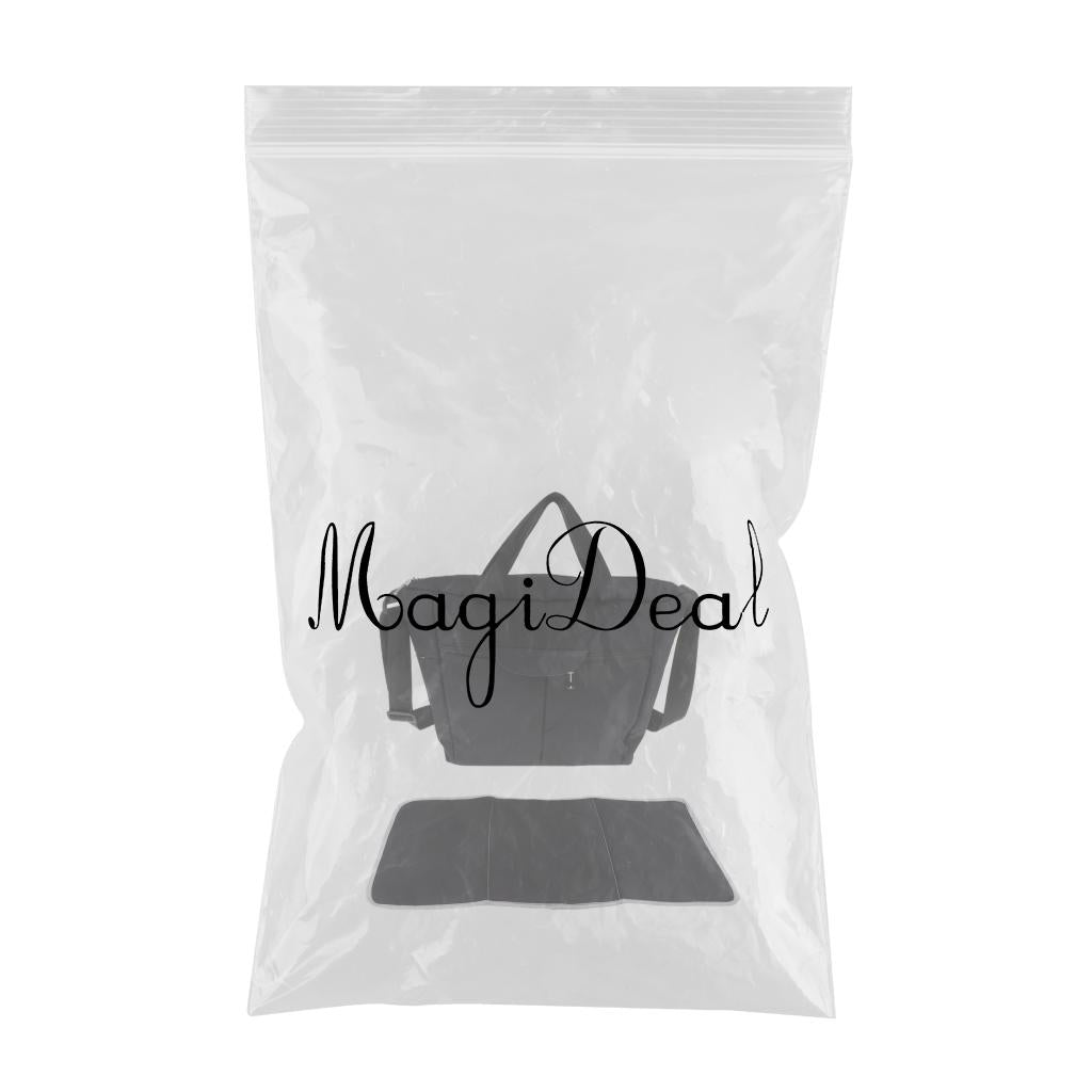 Multi-use Baby Carriage Bag Bottle Diaper Storage Mummy Bag Black