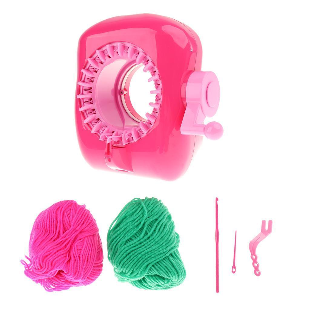 Fun Knitting Machine for Kids - Litte Weaver Weaving Loom Toy Hands-on DIY Knit Scarf Hat Sock Educational